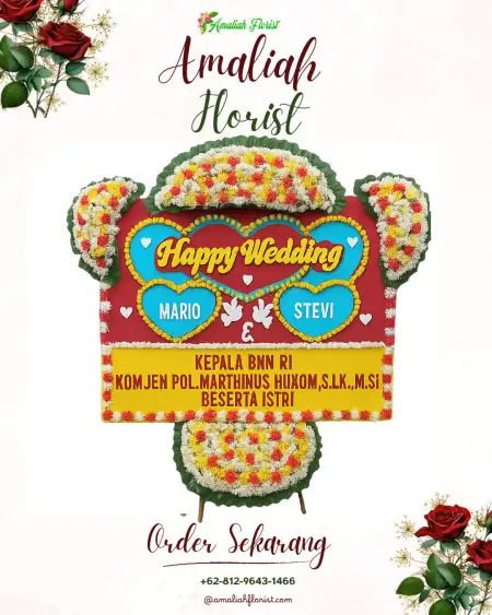 Papan Bunga Pernikahan Kandung